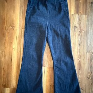 Veronica Beard Dark Blue Wide Leg Jeans